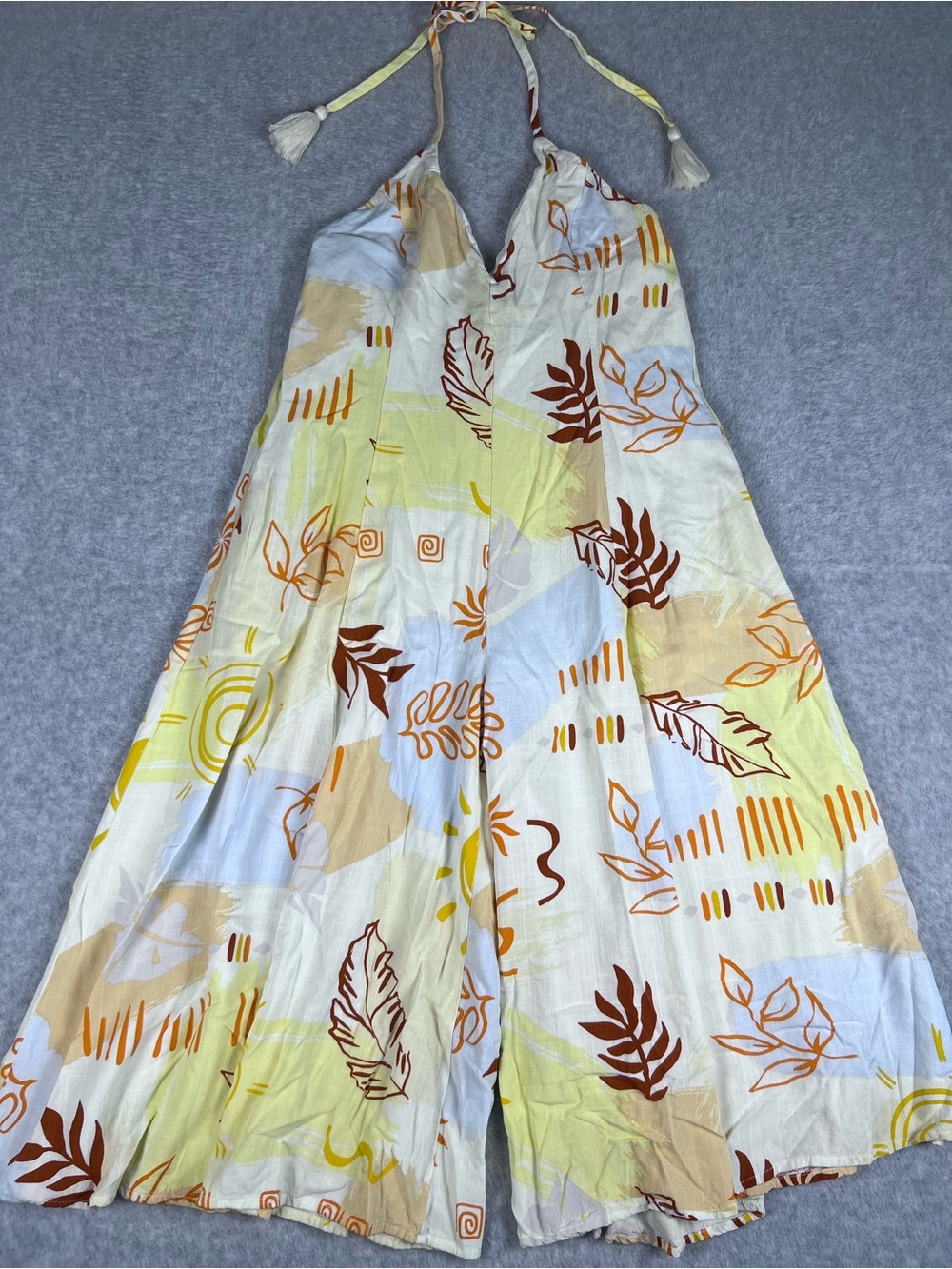 Flowy Halter Romper Rayon size Small Rayon Culotte Vacation Cruise Resort Mahina
